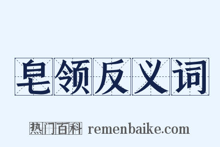 皂领反义词是什么意思的图片